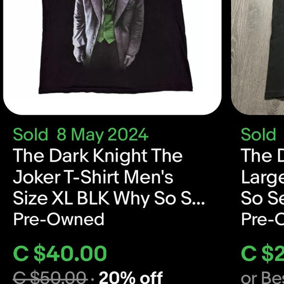 The Dark Knight The Joker T-Shirt / Why So Serious? / Large / 2016 / Batman - Picture 9 of 9